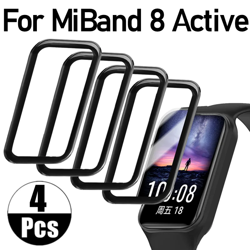 1-4шт Полностью Изогнутая Мягкая Защитная Пленка Для Xiaomi Band 8 Active Screen Protector Для Mi Band8 Active MiBand 8Active не Стеклянная - 0