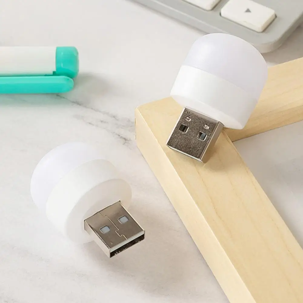 1 ~ 20ШТ USB-Книжные Фонари USB Night Light Mini LED Night Light USB Plug Lamp Power Bank Зарядка Маленького Круглого Глазка Для Чтения - 5