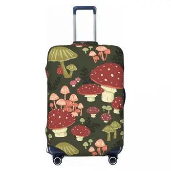 Красивый чехол для багажа с принтом красных грибов, защитный чехол для дорожного чемодана, Утолщенный эластичный чемодан на молнии S