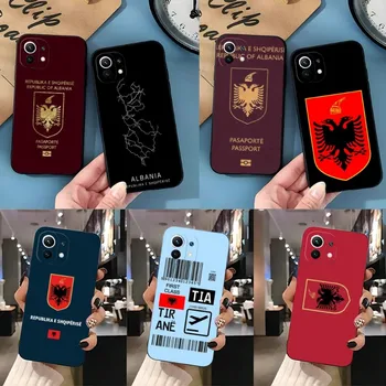 Албанский Чехол Для Телефона с Паспортом Redmi Note 11 11S 10 10S 9S 8T 7 8 8A 9 9A 9C 9T 10 10X Черный Силиконовый Чехол