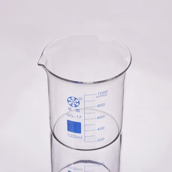 Пластиковый стакан низкой формы с носиком, широко открытым, отбортовывающимся горлышком, Вместимостью 1000-30000 мл, Лабораторный стакан