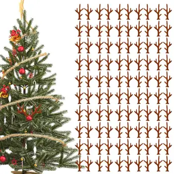 Рождественские зажимы для оленей 100шт Рождественские Заколки для волос с оленьими рогами, заколки для волос с оленьими рогами и ушами для Рождественской вечеринки для взрослых DIY