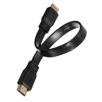 Короткий штекер HDMI от мужчины к мужчине Плоский кабельный шнур Full HD для аудио-видео HDTV TV PS3