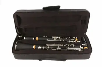Усовершенствованный кларнет G key из эбонитового дерева с корпусом для кларнета, 17-клавишный никелированный ключ