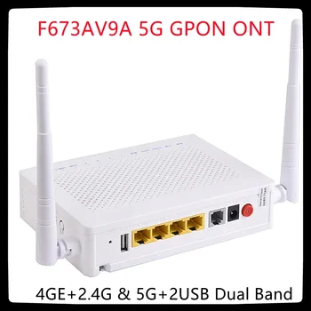 Бесплатная доставка F673AV9/A Двухдиапазонный 4ge + 1tel + 2usb + Ac 5g Wifi Ont ONU Gpon Подержанный Без Питания