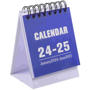 2024 2025 Мини-календарь Настольный Бумажный Календарь Перевернутый Календарь Январь 2024 Июнь 2025 Календарь Переносные календари для палаток Проволочный