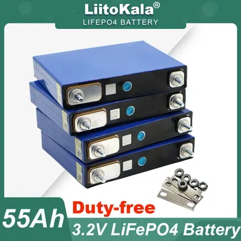 LiitoKala 3.2V 55Ah LiFePO4 аккумуляторная батарея фосфатные аккумуляторы емкостью 55000 мАч для 12V 24V 3C Модификации Двигателя мотоцикла M6 Stud