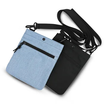 Винтажная однотонная мини-сумка через плечо, маленькая квадратная сумка, дорожная сумка, Уличная повседневная сумка для мобильного телефона, простая мужская сумка, Новая