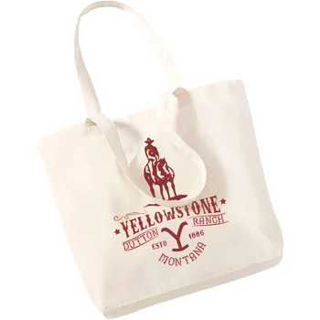 Холщовая сумка Yellowstone Send RIP, повседневные большие сумки для рук для женщин, женская сумка для покупок с принтом, сумка большой емкости