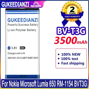 Аккумулятор GUKEEDIANZI BV T3G BVT3G 3500 мАч BV-T3G Для Nokia Microsoft Lumia 650 RM-1154 BVT3G Батареи BV T3G Lumia650