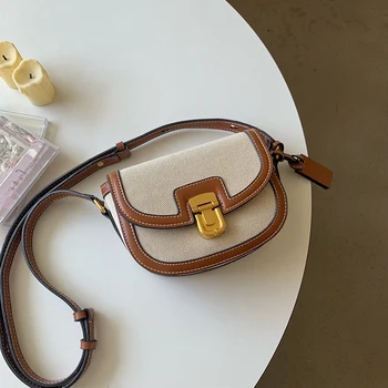 Весенняя винтажная мини-сумка через плечо, женские роскошные дизайнерские сумки и портмоне 2023 года Выпуска, повседневная сумка-мессенджер в форме седла из искусственной кожи y2k