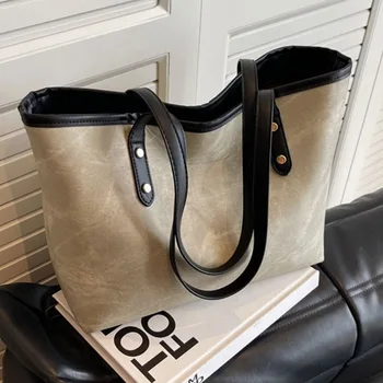 Женская сумка-тоут в стиле ретро и высокого класса Большой емкости подмышками 2023, Новая модная Нишевая сумка на одно плечо для поездок на работу для женщин