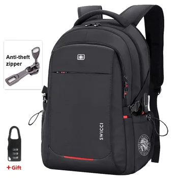 Швейцарский рюкзак для ноутбука с диагональю 16-17,3 дюйма, USB-зарядка, противоугонный деловой багаж, рюкзак для мужчин, женская школьная сумка для колледжа
