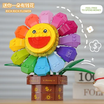Креативная игрушка для создания растений в горшках с подсолнухом, сделай сам, Несколько выражений, Вечные Цветы, Декоративные Игрушки-головоломки для детей, подарок для девочек