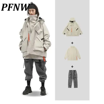 PFNW Jiye Heavy Industry Tide 2023 Осенне-зимняя рабочая одежда, костюм в стиле сафари, пальто, свитер, брюки, комплект из трех предметов 12A4249