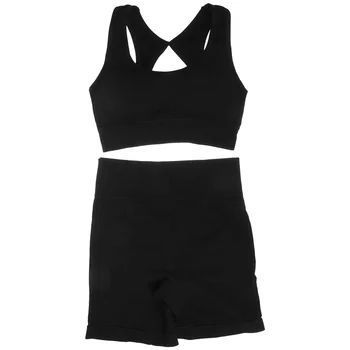 1 комплект Тренировочный комплект Спортивный комплект Тренировочные шорты Комплект дышащей спортивной одежды для женщин S / M
