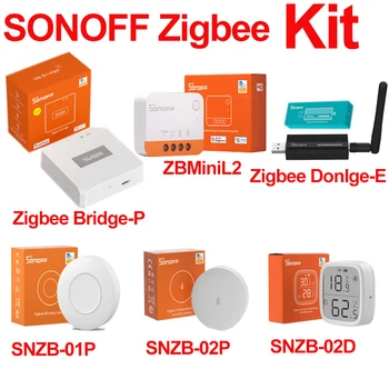 Sonoff Zigbee 3.0 ZBDonlge-E Bridge-P Gateway Hub ZBMINI-L2 НЕ требуется нейтральный провод Zigbee Smart Switch SNZB01P SNZB02P SNZB02D