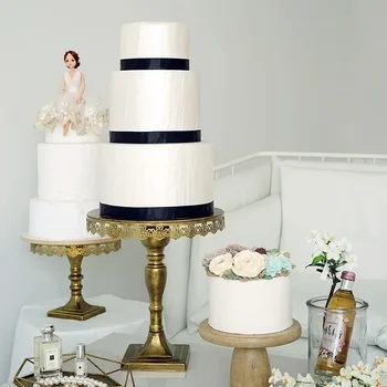 Золотые Европейские винтажные Свадебные подставки для тортов, десертов, фруктов, тарелок, лотков