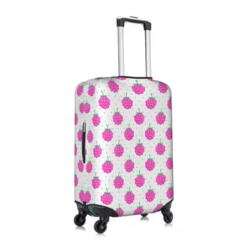 Чехол для багажа из спандекса Pink Raspberries Подходит для чемодана 19-21 дюймов