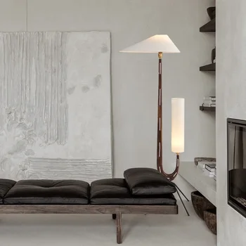 Старинный торшер в скандинавском стиле, современная дизайнерская модель, Двуглавая атмосфера, Креативный диван для гостиной, Вертикальная лампа
