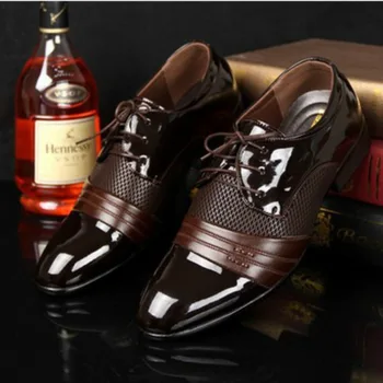 Итальянская мода Four Seasons Мужская обувь Деловые модельные туфли Кожаная обувь с большим острым носком Роскошная социальная обувь Классическая обувь для мужчин