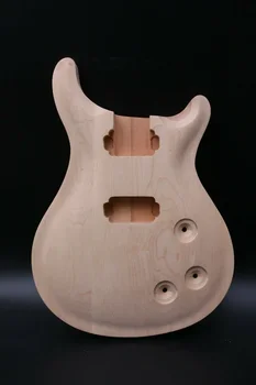Незаконченный корпус гитары из кленового шпона, выполненный своими руками в стиле звукоснимателя Хамбакер, просверленный Лютиер, использующий высококачественную замену