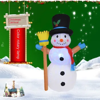Рождественское украшение 1,2 метра, надувная форма в виде снеговика, Рождественское украшение, уличное украшение для новогодней вечеринки 2024 года