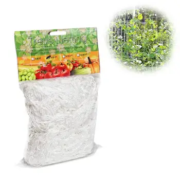 Садовая сетка для шпалер из сверхпрочного полиэстера, сетка для шпалер для растений, гидропоника для вьющихся растений, квадратная сетка