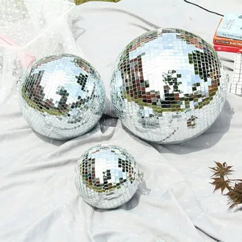 3 см 5 см Светоотражающий Стеклянный Вращающийся Зеркальный Шар Для Дискотеки DJ Mirror Reflection Glass Ball Light Для Рождественской Вечеринки