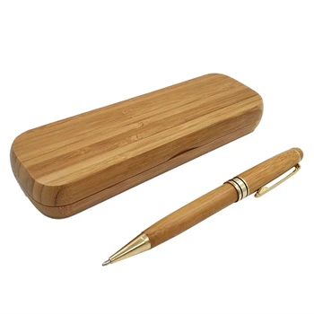 Набор бамбуковых ручек Шариковая ручка с деревянной ручкой Ручка-Роллер Бизнес Офисная Ручка Прямая Поставка
