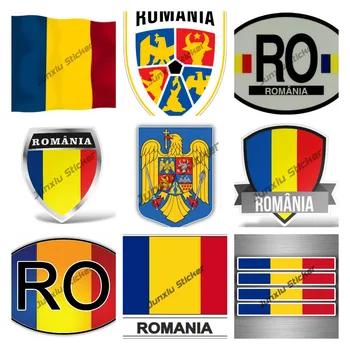 Герб Румынии синий желтый красный ro rou Флаг Румынии Солнцезащитный Крем Карта Флага Румынии Наклейка Аксессуары для Декора Кузова Пикапа
