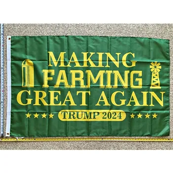 Флаг Дональда Трампа с бесплатной доставкой Снова делает сельское хозяйство великим! Знак John Deere yhx0317 размером 3x5 дюймов