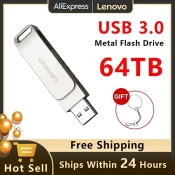 Lenovo 64TB Super Mini Pen Drive 16TB Memoria USB Флэш-Накопители Высокоскоростной USB 3.0 Флешка 8TB 4TB Флэш-Диск Бесплатная Доставка