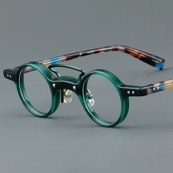 35 мм Ацетатные Маленькие Круглые очки для чтения Мужские Женские Винтажные Оптические очки в оправе Мужские Очки по рецепту с антибликовым покрытием