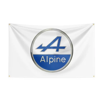 Флаг Alpines 90x150 см, баннер для гоночного автомобиля с принтом из полиэстера для декора