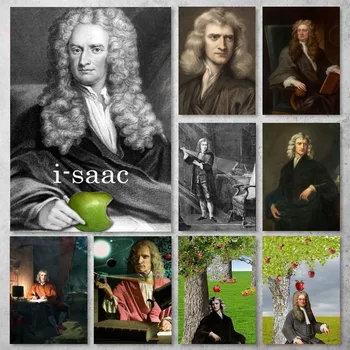 Галерея плакатов Исаака Ньютона, Принты, Картины, стены, холст, Картины, Наклейка для гостиной, Маленькая