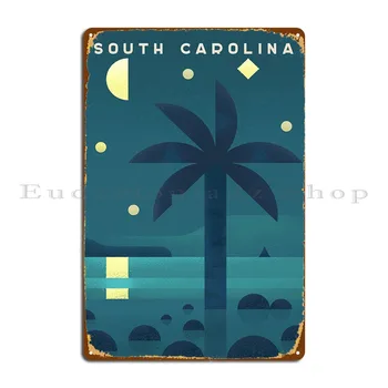 Металлическая табличка из Южной Каролины, Ржавая, индивидуальная покраска гаража, Жестяная вывеска клубного бара, плакат
