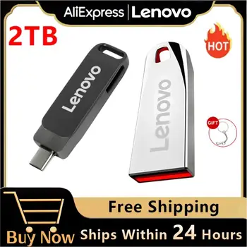 Lenovo Metal 128 ГБ USB-диск Флэш-Накопитель USB 3.0 Высокоскоростная Передача Файлов 2 ТБ Сверхбольшой Емкости Водонепроницаемый Механический Стиль