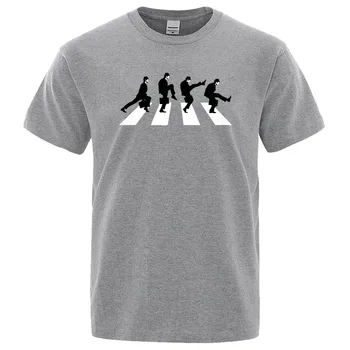 Мужская футболка Monty Python The Ministry of Silly Walks, Модная Забавная Хлопковая Футболка Оверсайз С Короткими Рукавами, Индивидуальная Футболка