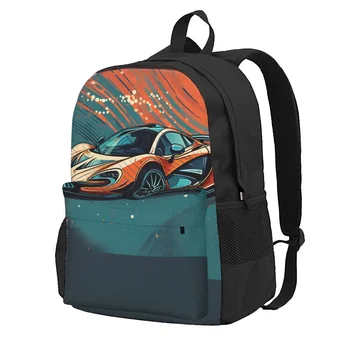 Мощный рюкзак для спортивного автомобиля, ретро Разноцветные дорожные рюкзаки, Дизайнерские сумки для девочек, Большие школьные сумки, Современный рюкзак
