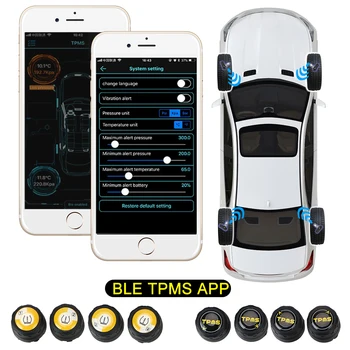 Датчики давления в автомобильных шинах TPMS, Универсальные водонепроницаемые Bluetooth 4.0 5.0, Внешняя сигнализация, Тестер шин, Android iOS BLE