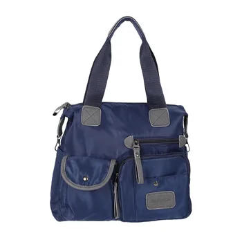 синяя новая женская модная водонепроницаемая оксфордская сумка-тоут, повседневная нейлоновая сумка через плечо, сумка для мумий, холщовая сумка большой емкости.