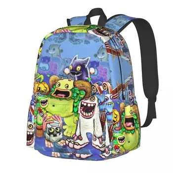 Рюкзак My Singing Monsters С забавными персонажами, университетские рюкзаки, студенческие высококачественные школьные сумки с принтом, повседневный рюкзак