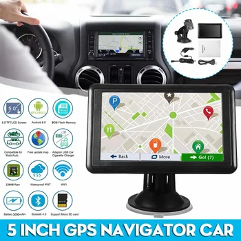 Автомобильная GPS-Навигация с 7-Дюймовым Сенсорным Экраном GPS-Навигатор Sunshade Sat Nav 8GB-128MB 2020 Карта Америки Европы GPS-Навигаторы Обвес