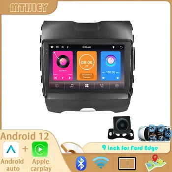 9-дюймовое беспроводное автомагнитоло CarPlay Android для Ford Edge 2015 Автомобильный мультимедийный GPS 2din автомагнитола