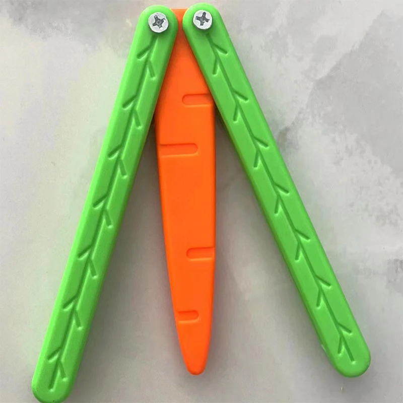 3D Светящийся Морковный Гравитационный Нож Непоседа Игрушки Декомпрессионная Нажимная Карта Игрушка 3D Печать Светящийся Морковный Нож Игрушка - 1