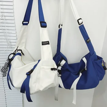 Мужская сумка через плечо в японском стиле, нейлоновая сумка через плечо для мужчин, водонепроницаемые спортивные рюкзаки через плечо