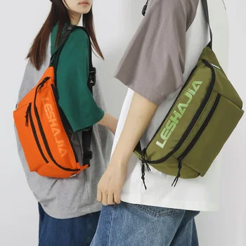 Повседневная уличная большая поясная сумка унисекс в стиле хип-хоп, поясная сумка, нагрудная сумка, нейлоновая поясная сумка большой емкости, женские сумки через плечо