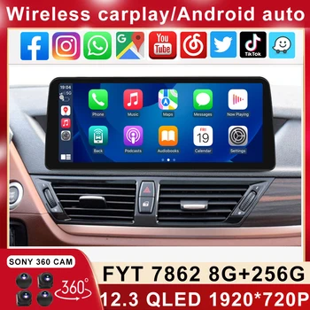 12,3 дюйма 1920*720 QLED Для BMW X1 E84 2009-2015 Android Автомобильный Стерео Мультимедийный Видеоплеер Головное устройство Carplay GPS 8G + 128G