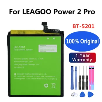 100% Оригинальный BT-5201 Сменный Аккумулятор емкостью 4000 мАч Для Мобильного Смартфона LEAGOO Power 2 Pro Power2 Pro BT5201 Batteria